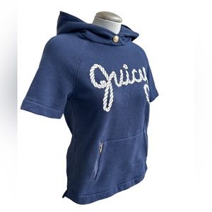 Juicy Couture Short Sleeved Y2K Hoodie. Size Medium